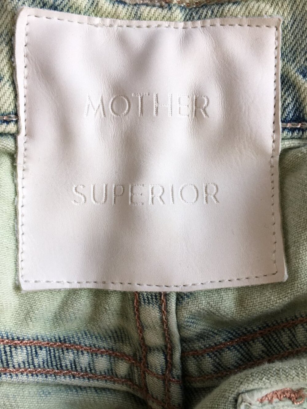 MOTHER Fern Juicy Fruit The Tripper Crop Fray Logo Hardware Button Fly Jeans - Picture 2 of 16